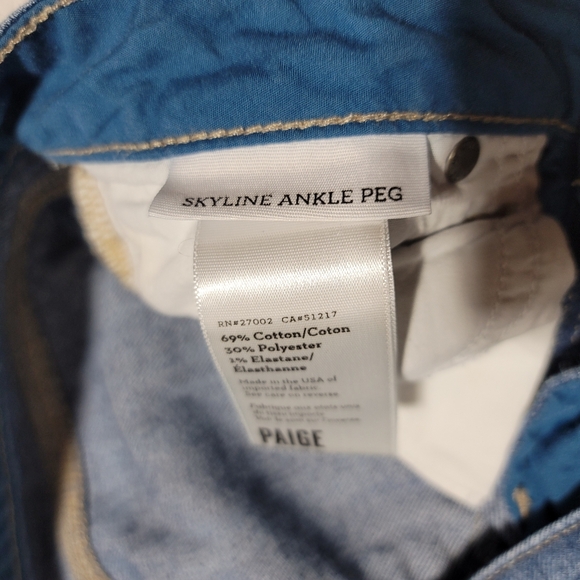 Paige Skyline Ankle Peg Straight Leg Jeans - Picture 4 of 8